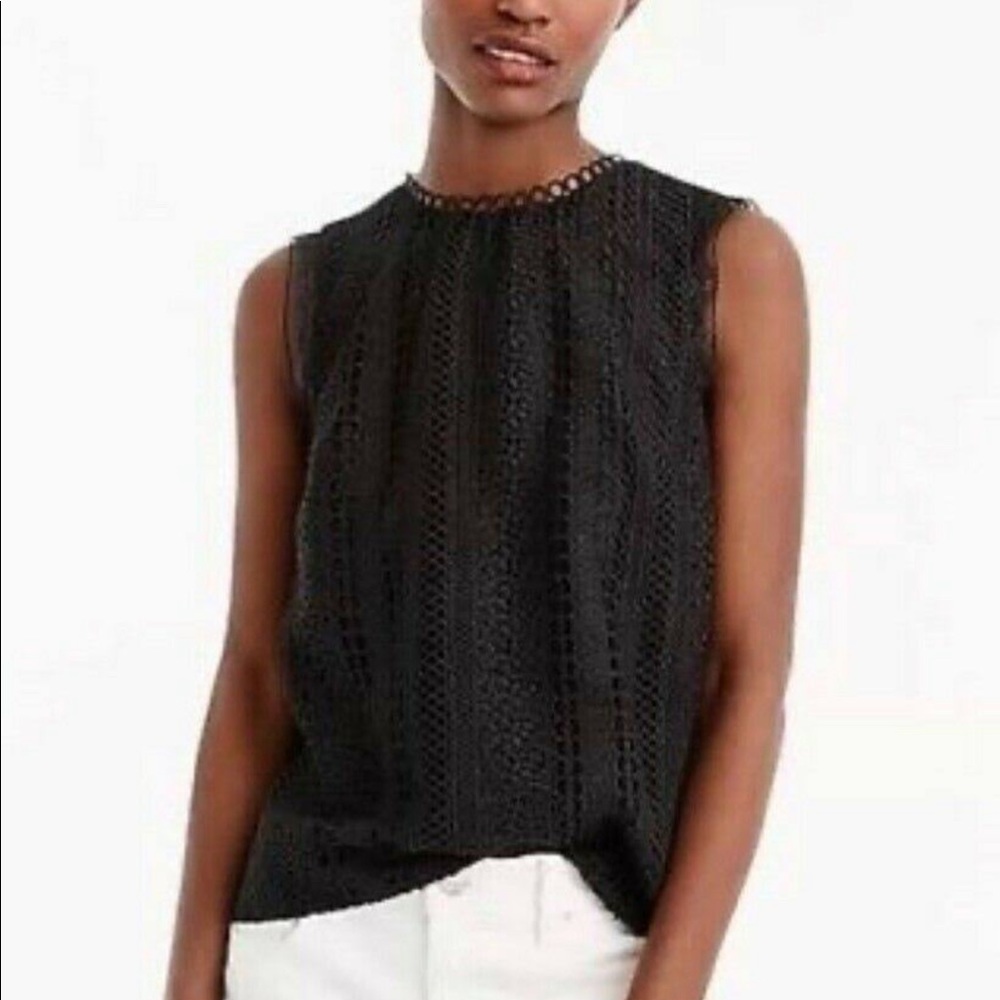 JCrew mixed lace tank H7040